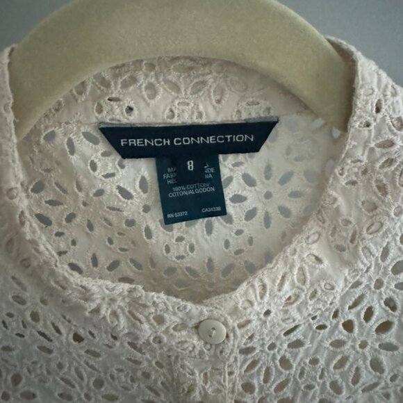 French Connection Cream Lace Top - Picture 3 of 3